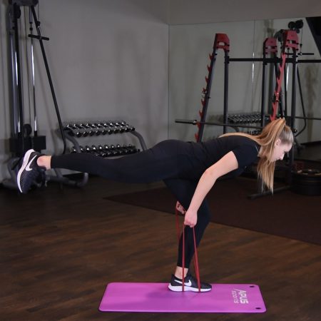 Martwy ciag jednonóż z gumą power band Martwy ciąg jednonóż z gumą power band