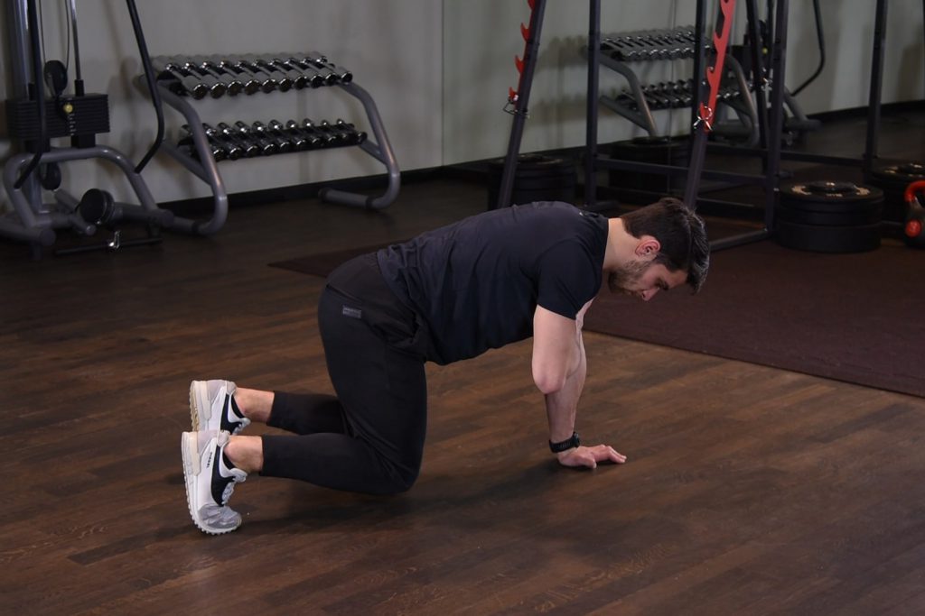 Bear plank z dotknięciem barku Bear plank z dotknięciem barku