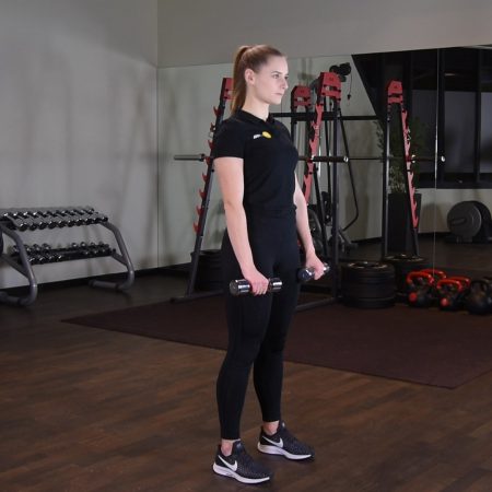 Uginanie ramion z hantlami nachwytem Uginanie ramion z hantlami nachwytem - just be fit