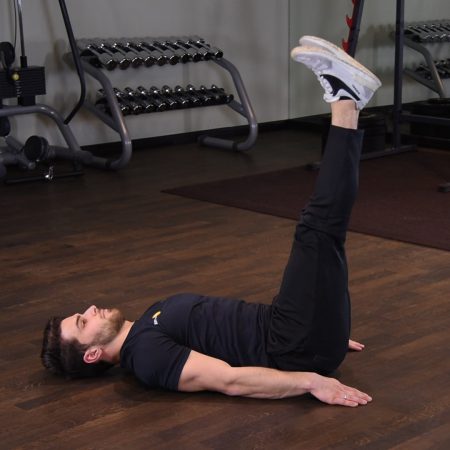 Unoszenie nóg w leżeniu tyłem - just be fit