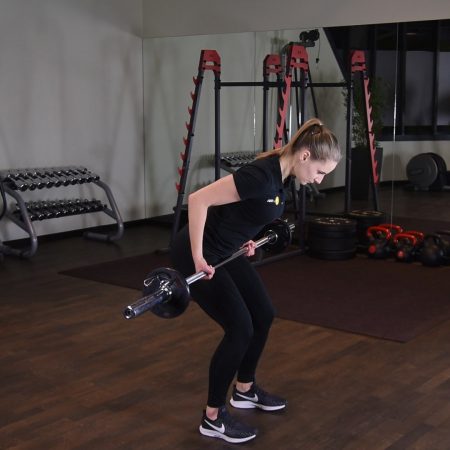 Wiosłowanie sztangą w opadzie tułowia podchwytem