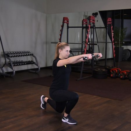 Zakrok ze wznosem hantli przodem Zakroki ze wznosem hantli przodem