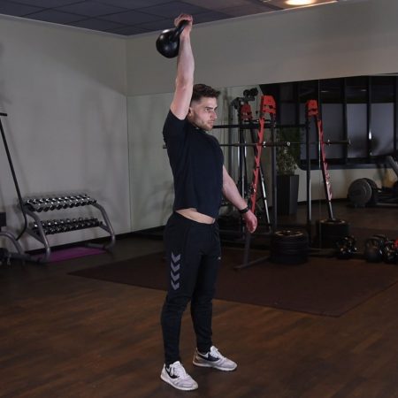 Kettlebell push press Ćwiczenie Kettlebell push press - just be fit