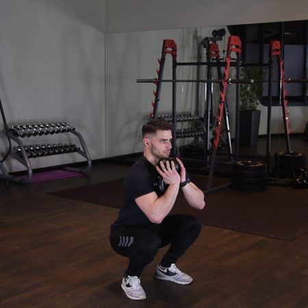 Przysiad z kettlebell- goblet squat Przysiad z kettlebell- goblet squat