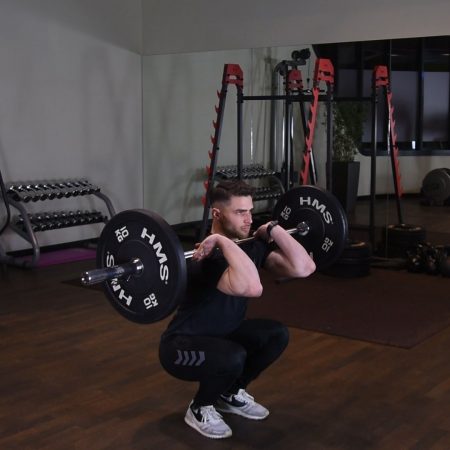 Przysiad ze sztangą z przodu - front squat Przysiad ze sztangą z przodu - front squat