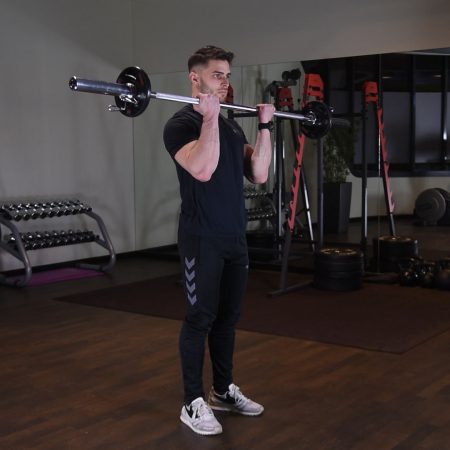 Uginanie ramion ze sztangą Ćwiczenie Uginanie ramion ze sztangą - just be fit