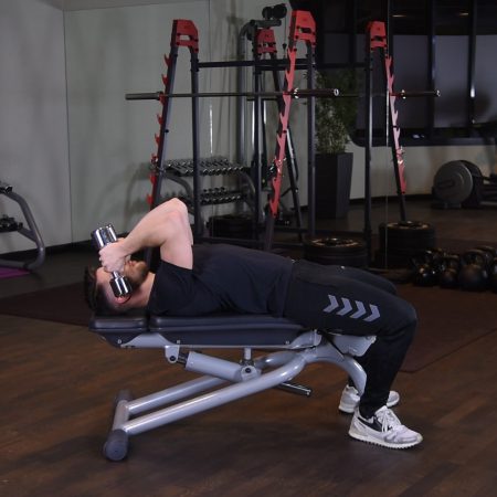 Wyciskanie francuskie z hantlami Wyciskanie francuskie z hantlami - just be fit