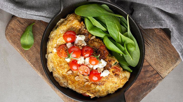 alternatywa dla śniadania bez chleba - omlet