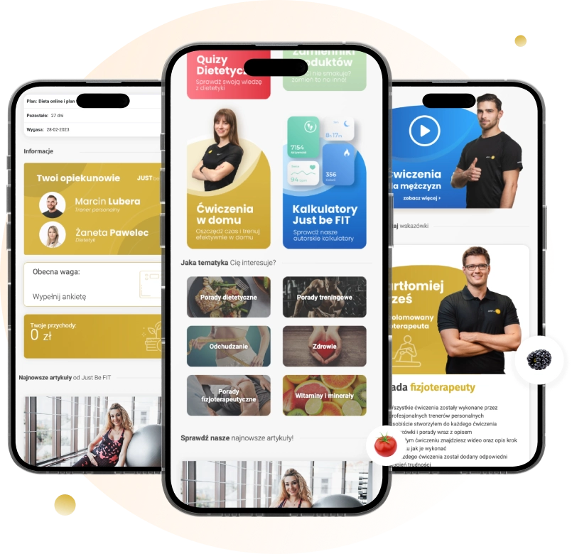 just be fit panel klienta aplikacja