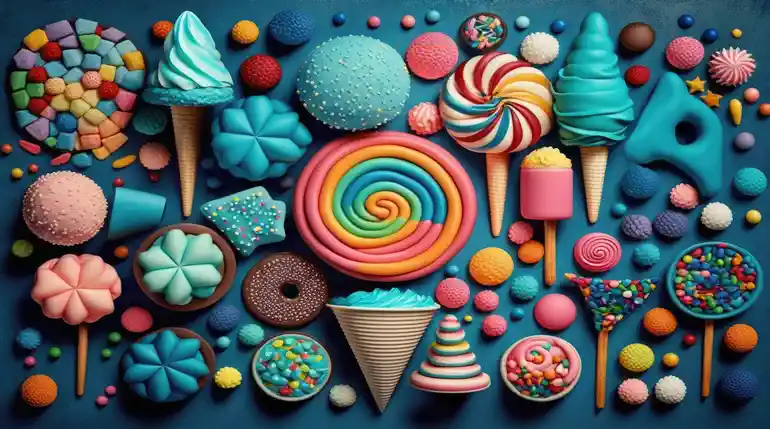 kolorowe słodycze