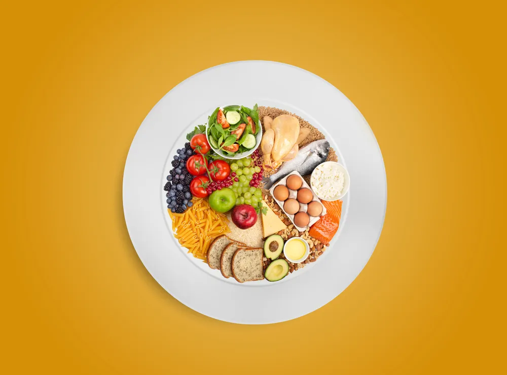 zdrowe jedzenie na talerzu