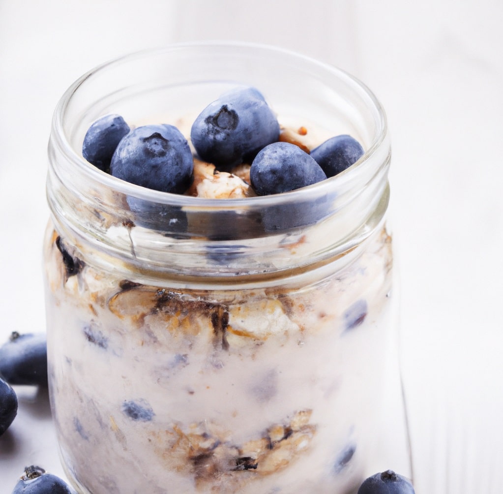 Borówkowa owsianka na zimno