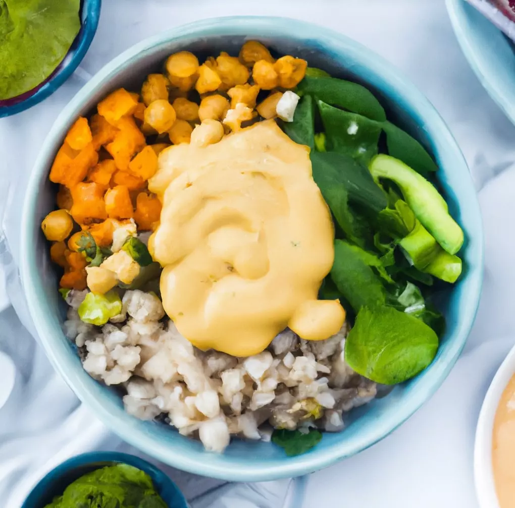 Buddha bowl ze słodkimi ziemniakami i ciecierzycą