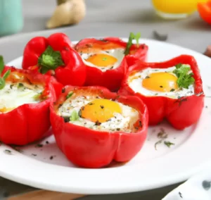 Jajka zapiekane w papryce