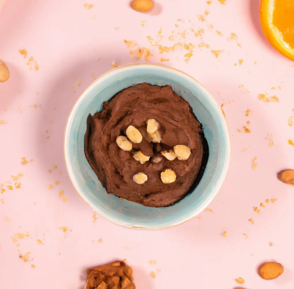 Kakaowy pudding z ciecierzycy z masłem orzechowym