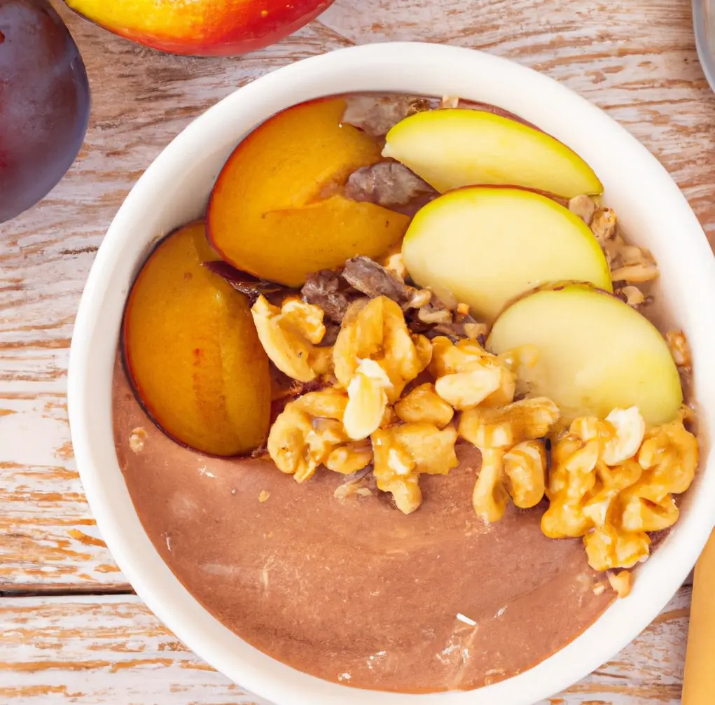 Kasza manna z owocami i orzechami