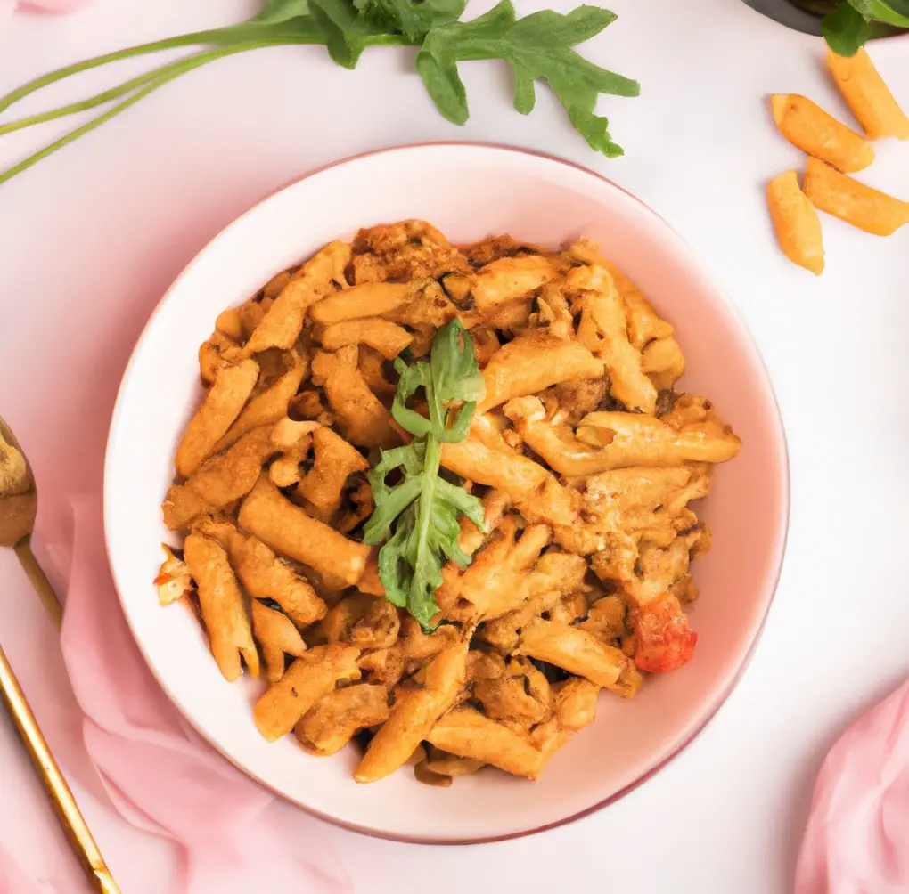 Makaron penne z sosem bolońskim z soczewicy