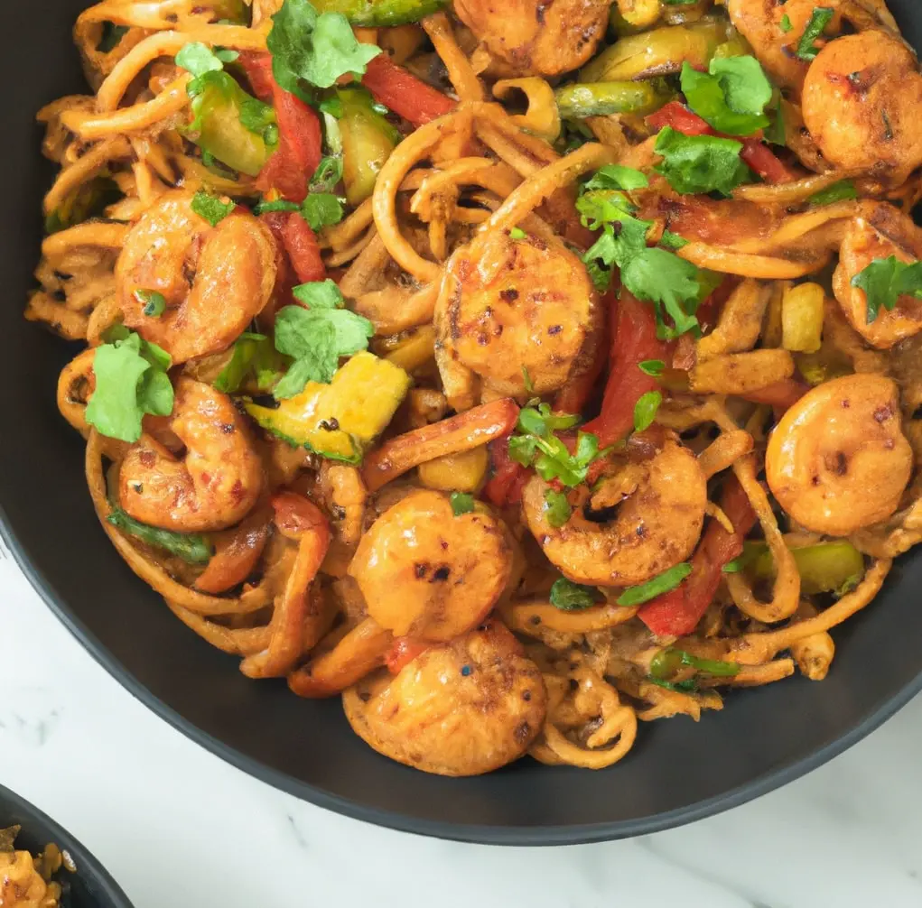 Makaron z krewetkami