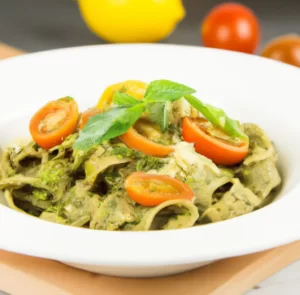 Makaron z kurczakiem i pistacjowym pesto