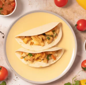 Meksykańskie tacos z grillowanym kurczakiem i salsą