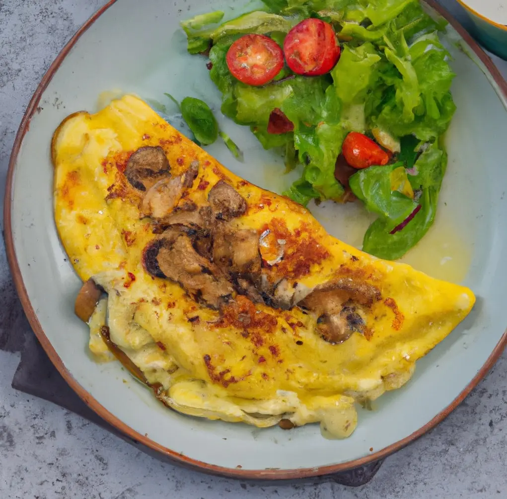 Omlet z papryką i pieczarkami