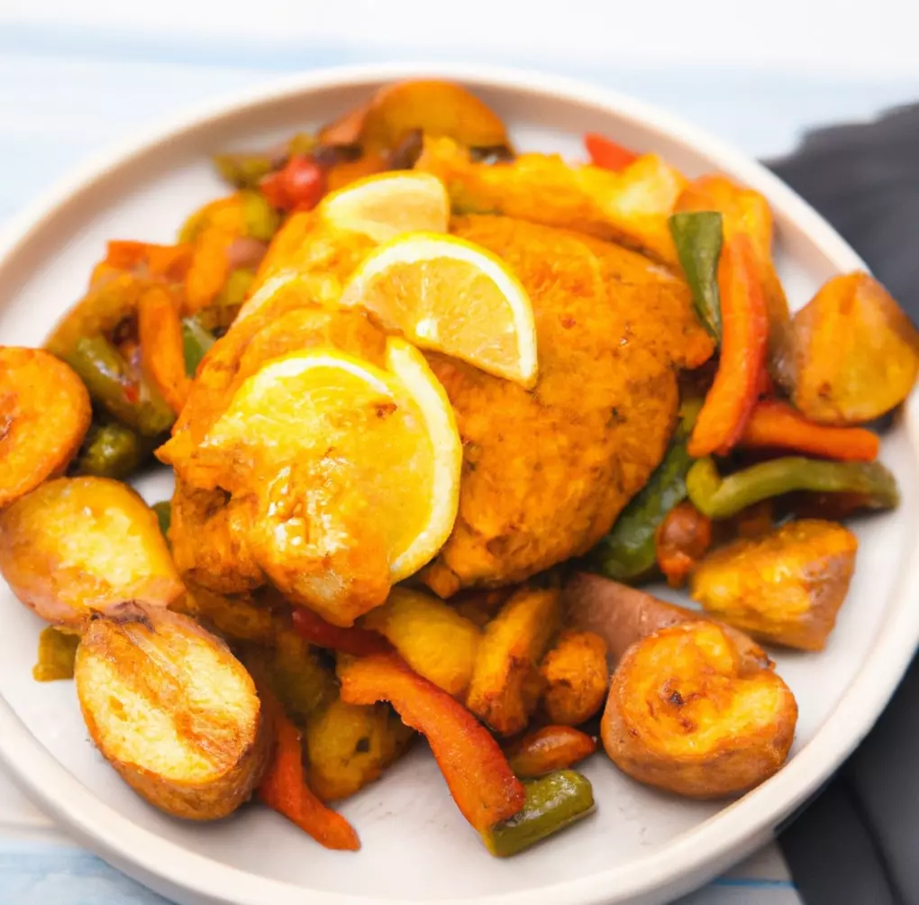 Pierś z kurczaka pieczona z ziemniakami