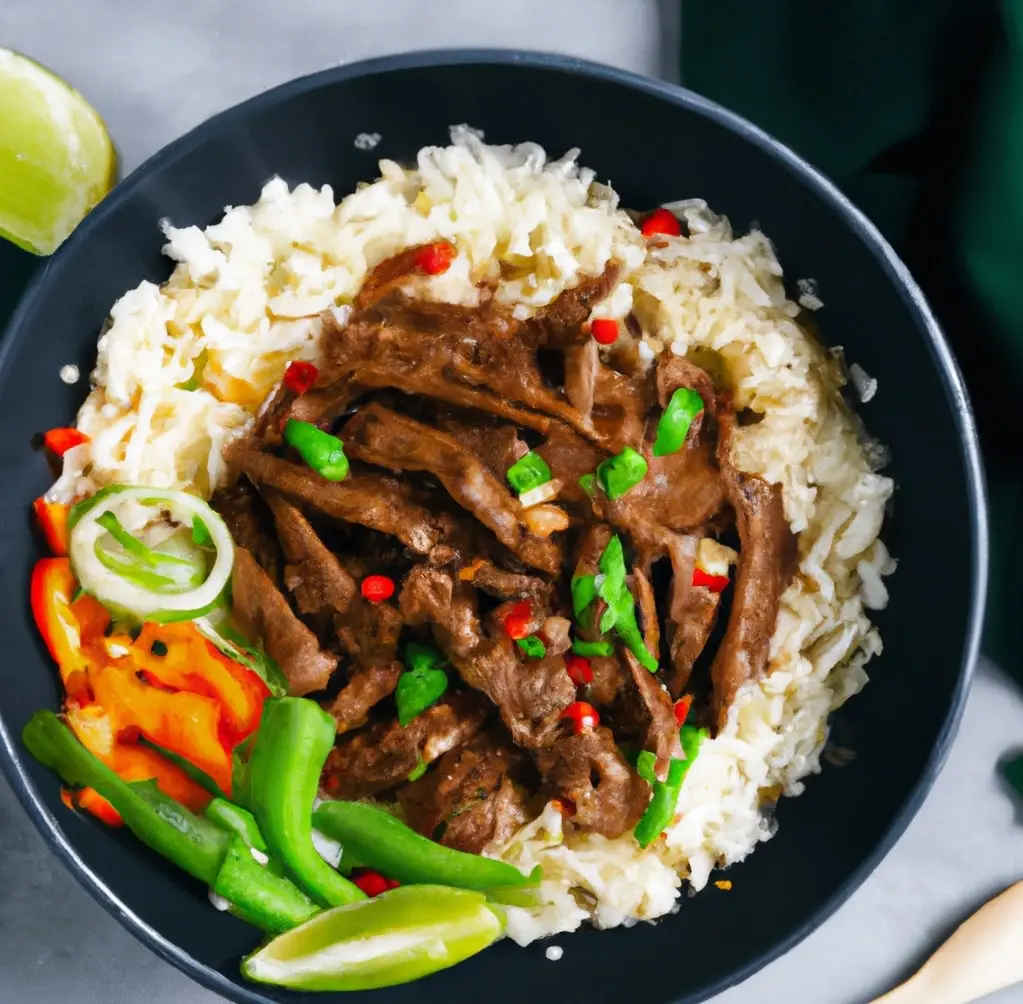 Pyszna wołowina z ryżem
