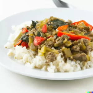 Ryż z wołowiną i warzywami