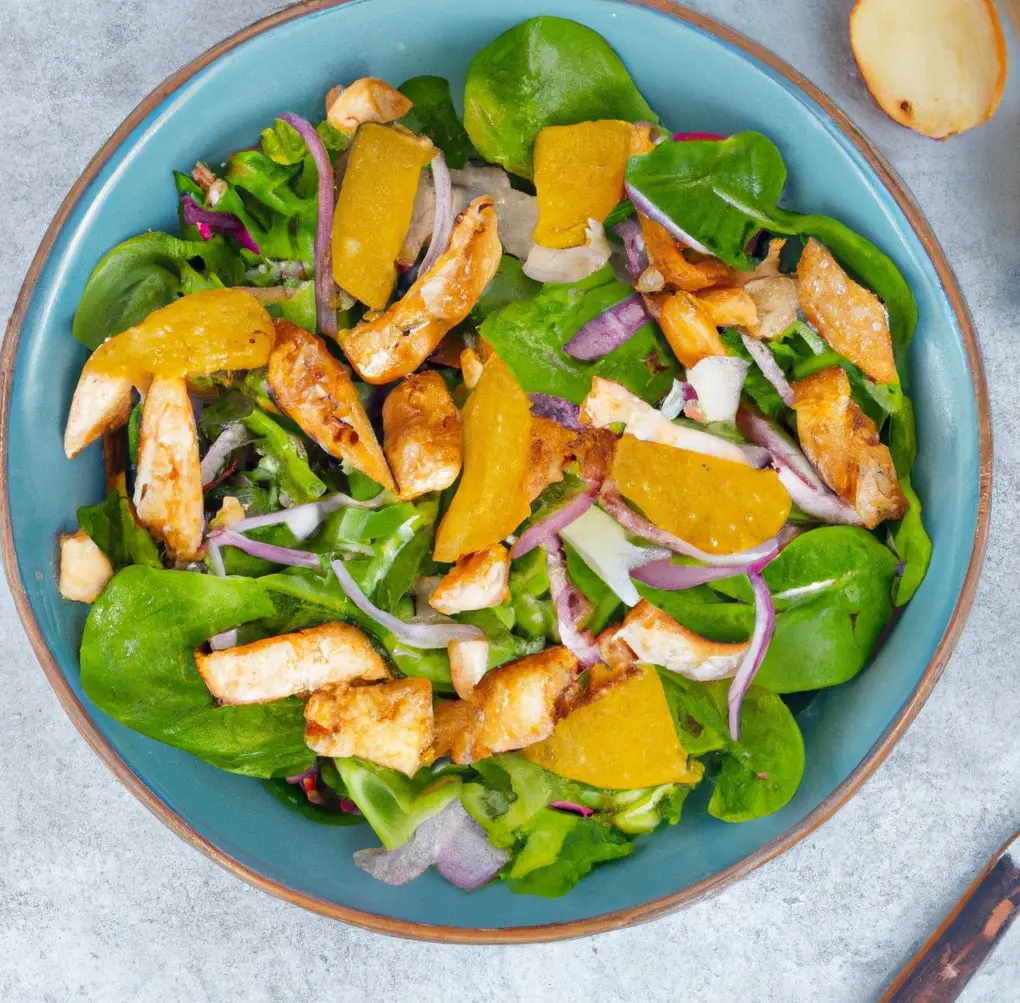 Sałatka z kurczakiem i grillowanym ananasem