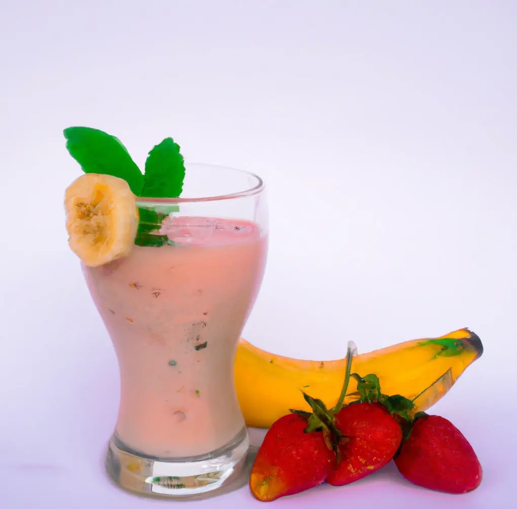 Smoothie truskawkowo-bananowe z mlekiem