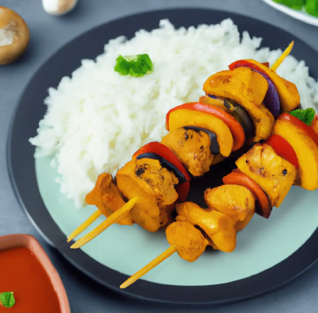 Szaszłyki z kurczakiem i warzywami