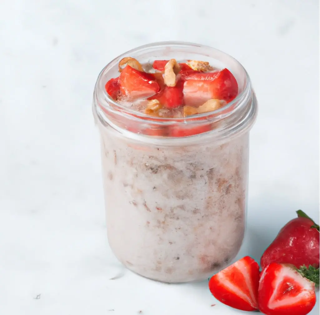 Truskawkowa owsianka na zimno