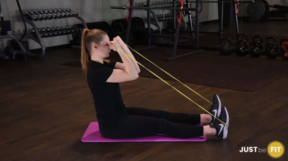 High arm curl uginanie ramion z gumą power band siedząc ćwiczenia na biceps
