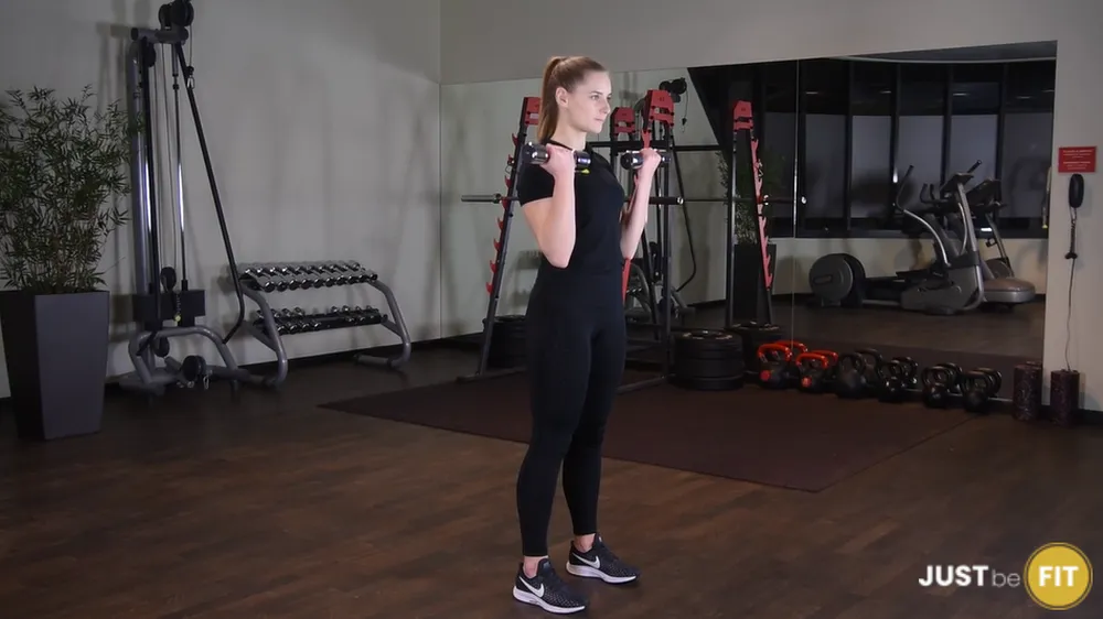 Uginanie ramion z hantlami z rotacją ćwiczenia na biceps