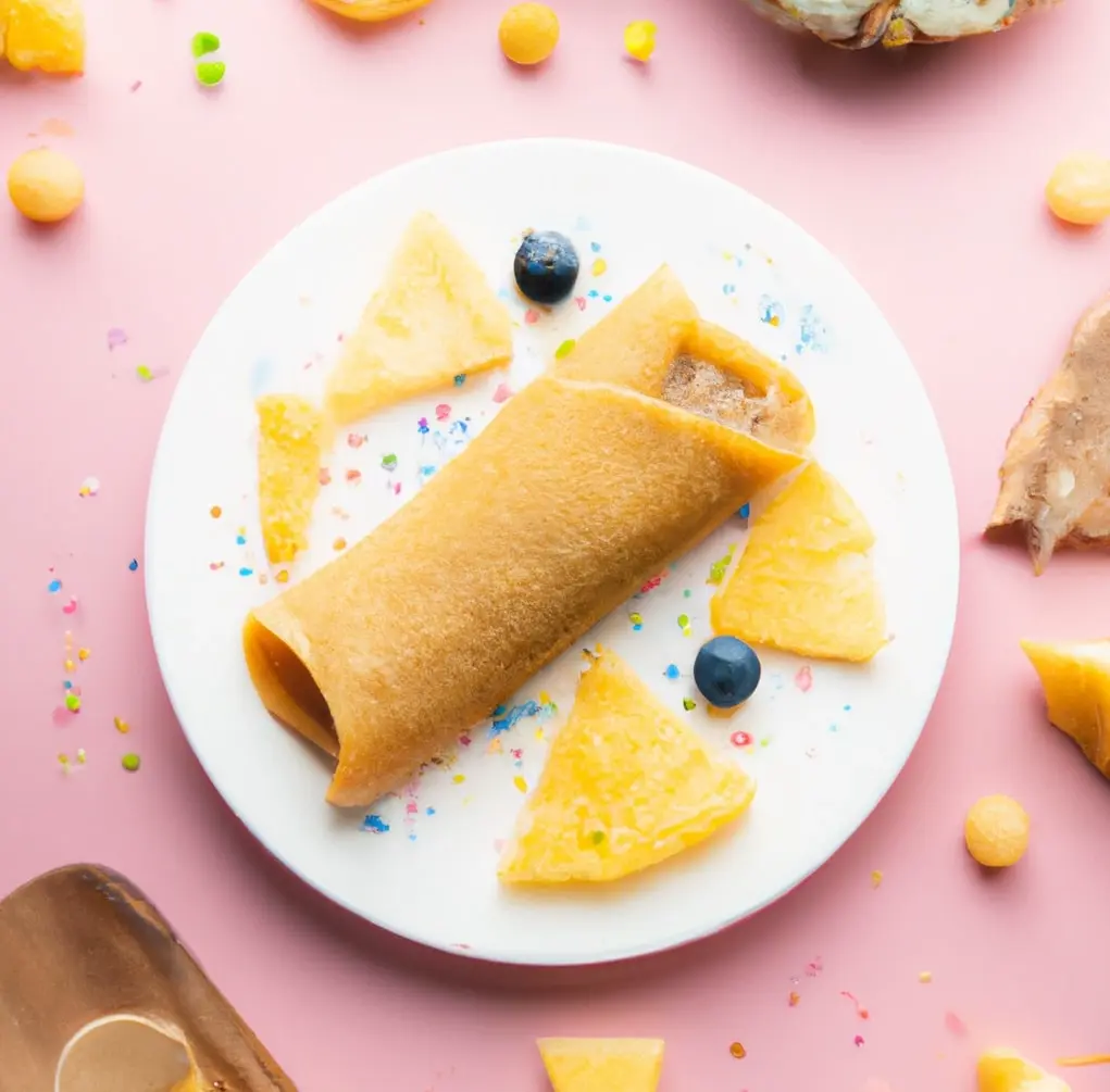 Naleśniki z waniliowym serem z tofu, ananasem i marakują