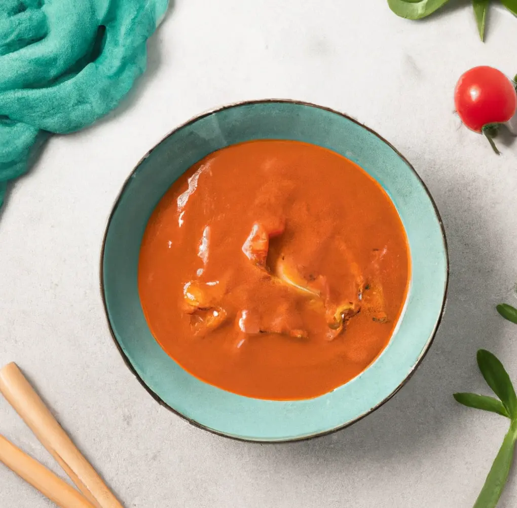 Zupa z pomidorów z pieczoną ciecierzycą