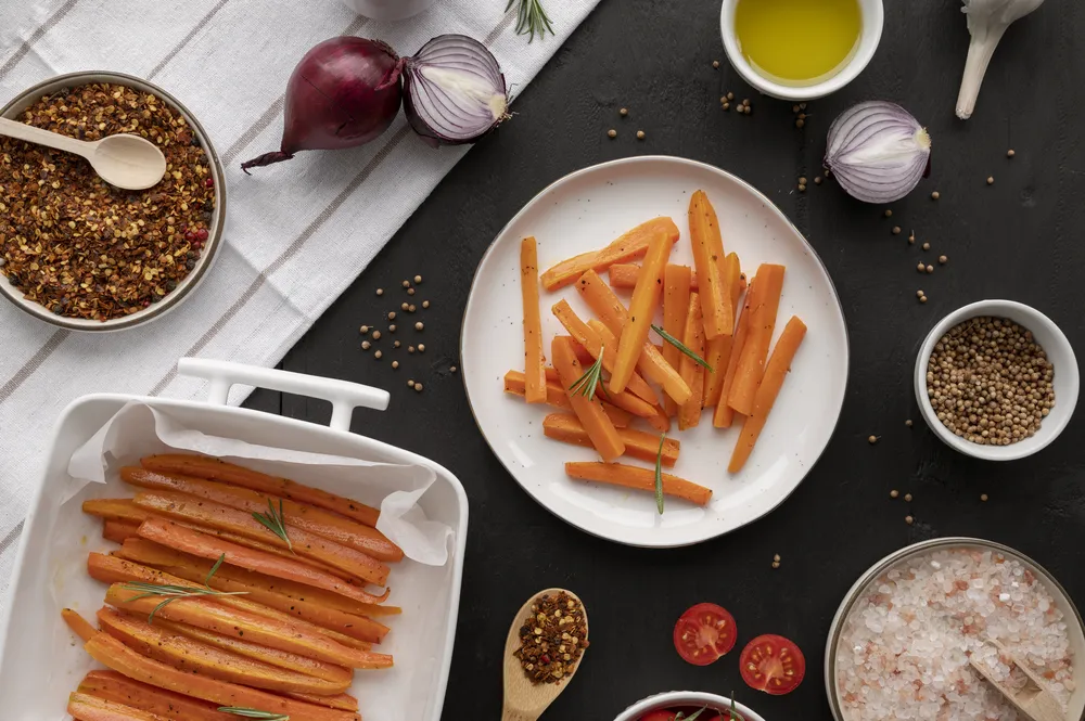 frytki z marchewki jako dodatek do kebabu