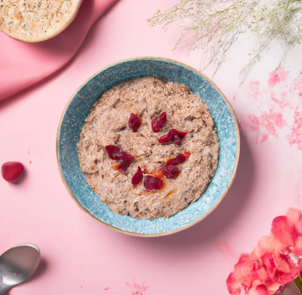 Bananowa owsianka z malinami