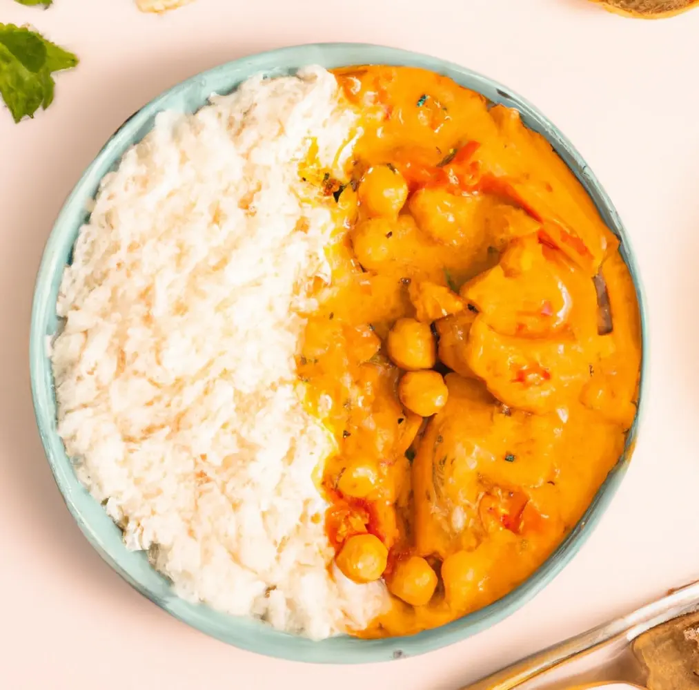 Czerwone curry z ryżem