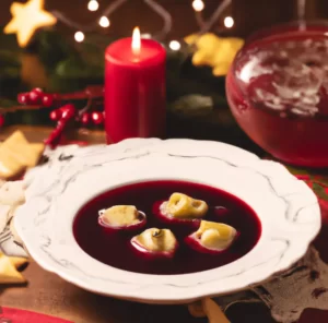 Czerwony barszcz wigilijny