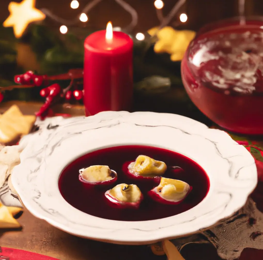 Czerwony barszcz wigilijny