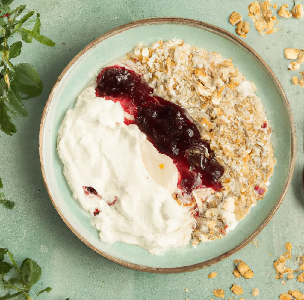 Jogurt grecki z orzechami i bananem