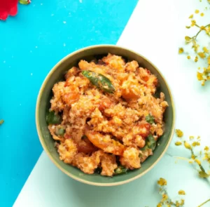 Kasza jaglana z cukinią i pomidorami