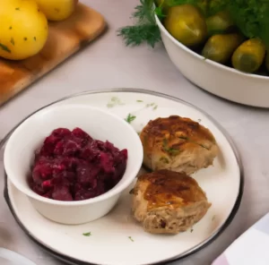 Kotlety mielone z ziemniakami i buraczkami
