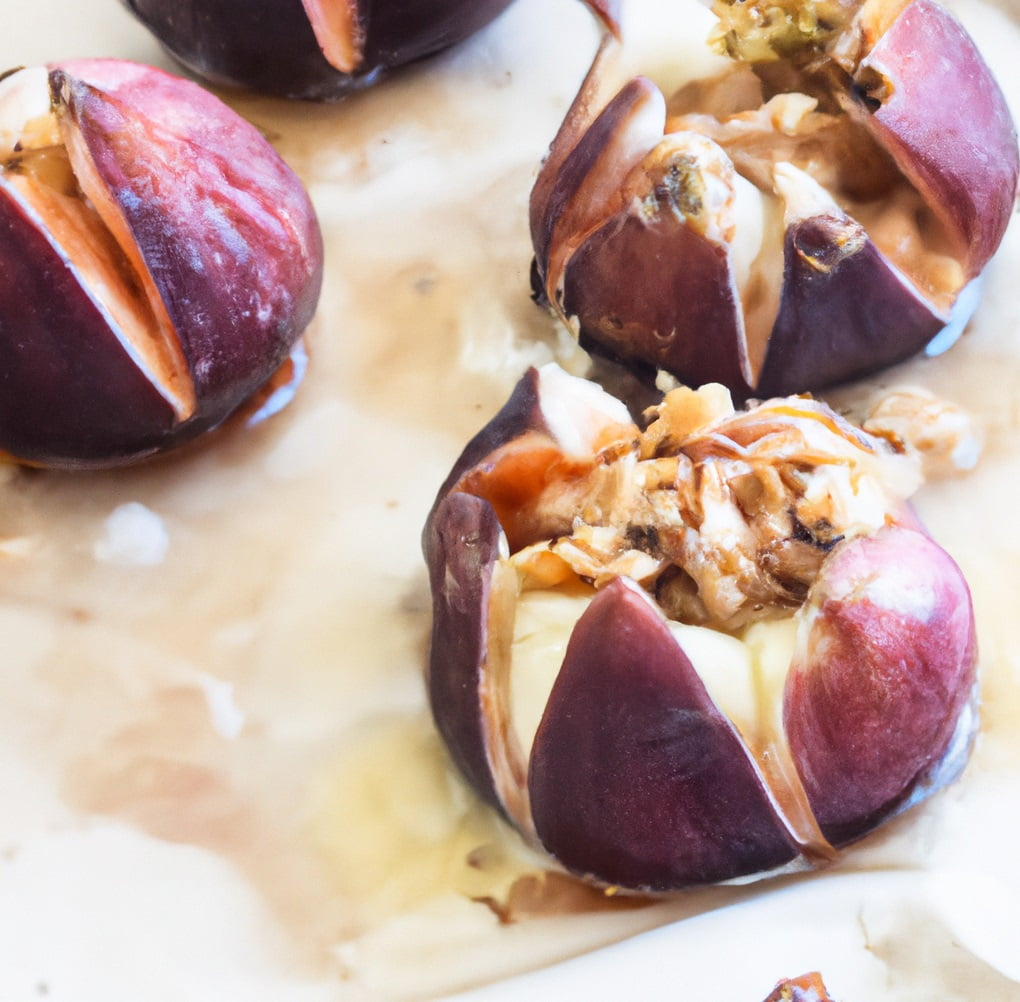 Pieczone figi z serkiem, miodem i orzechami
