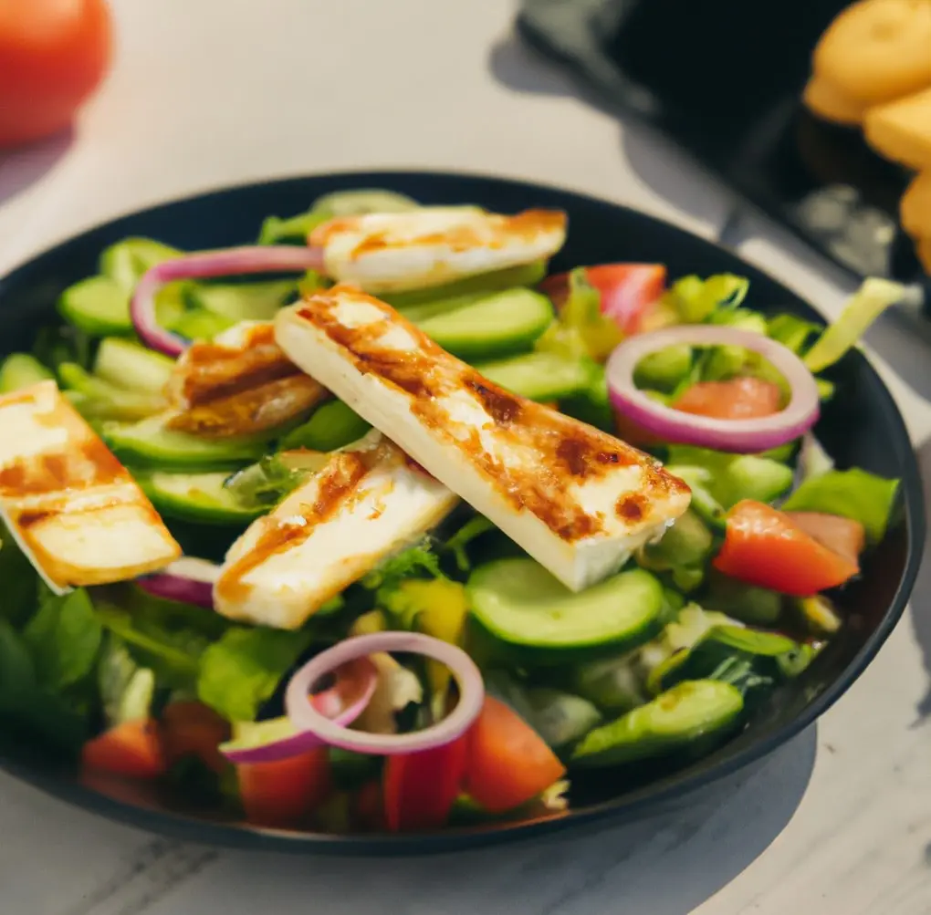 Sałatka z grillowanym halloumi