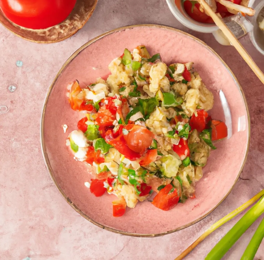 Sałatka z serem halloumi, kaszą kuskus, pomidorem i ogórkiem