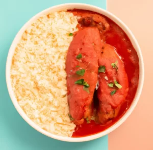 Szynka pieczona z kaszą kuskus