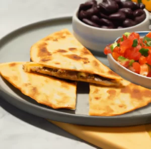 Tortilla z fasolą i salsą pomidorową