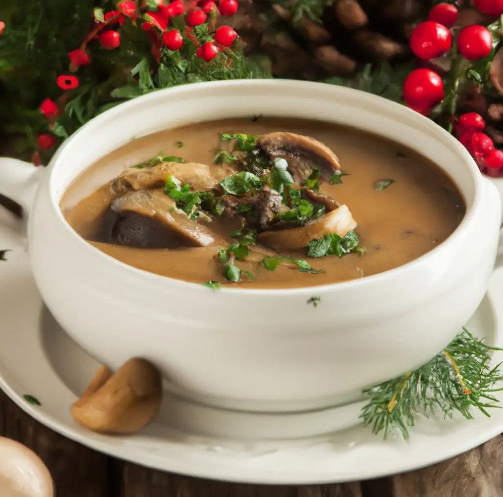 Wigilijna zupa grzybowa